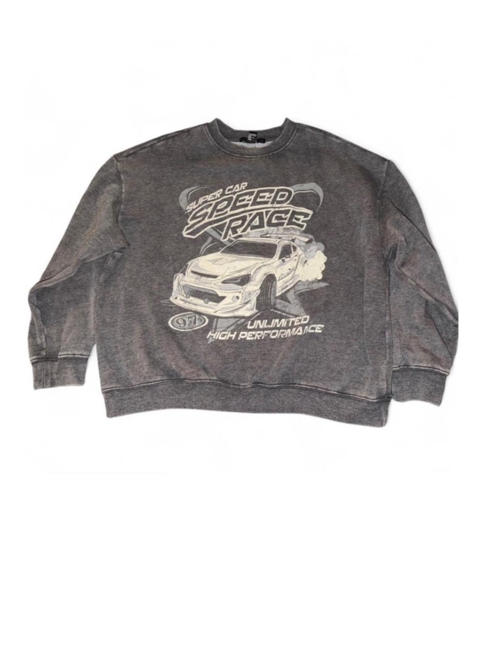Forever 21 super car speed racer Crewneck Sweater vintage stone wash size small